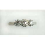 Three stone diamond ring