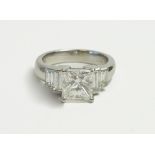 Princess cut diamond ring