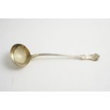 Early Victorian silver soup ladle, by Mary Chawner