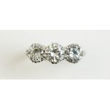 Three stone diamond ring