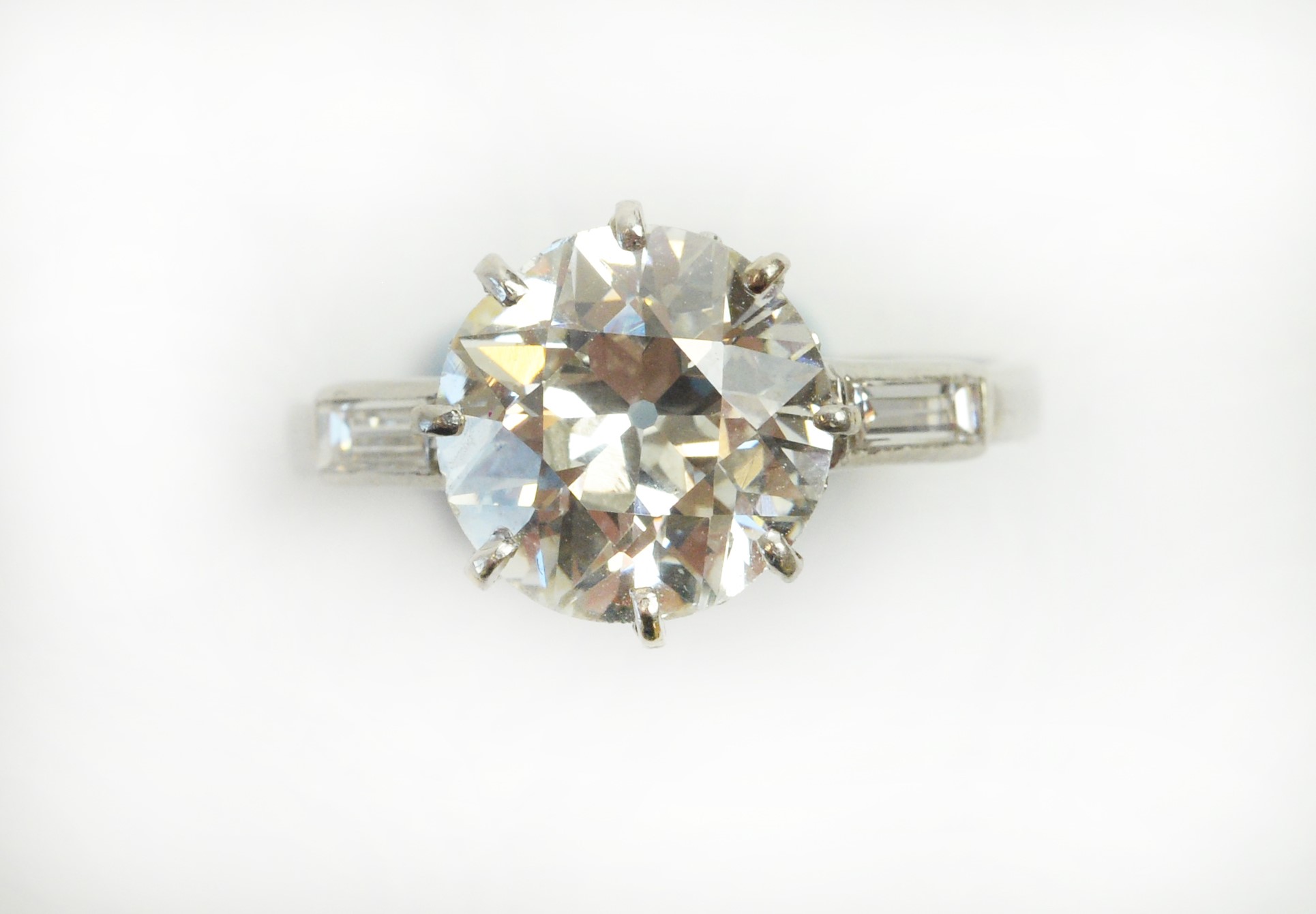 A solitaire diamond ring