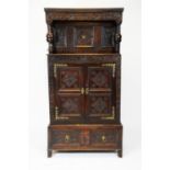 17th Century and later oak cupboard