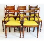 Eight Regency mahogany dining chairs