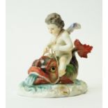 Meissen figure Cherub and Dolphin