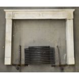 Victorian polished limestone fire surround