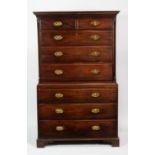 George III mahogany chest on chest