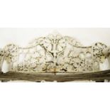 Late 19th Century white painted garden bench