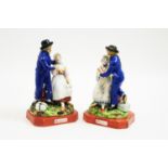 Pair Staffordshire figures Departure and return