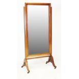 Victorian mahogany cheval mirror