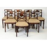 Eight 19th Century mahogany dining chairs