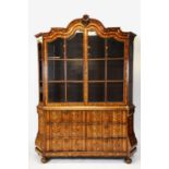 19th Century Dutch marquetry china cabinet