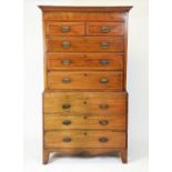 George III mahogany chest on chest