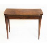 19th Century mahogany and satinwood strung tea table
