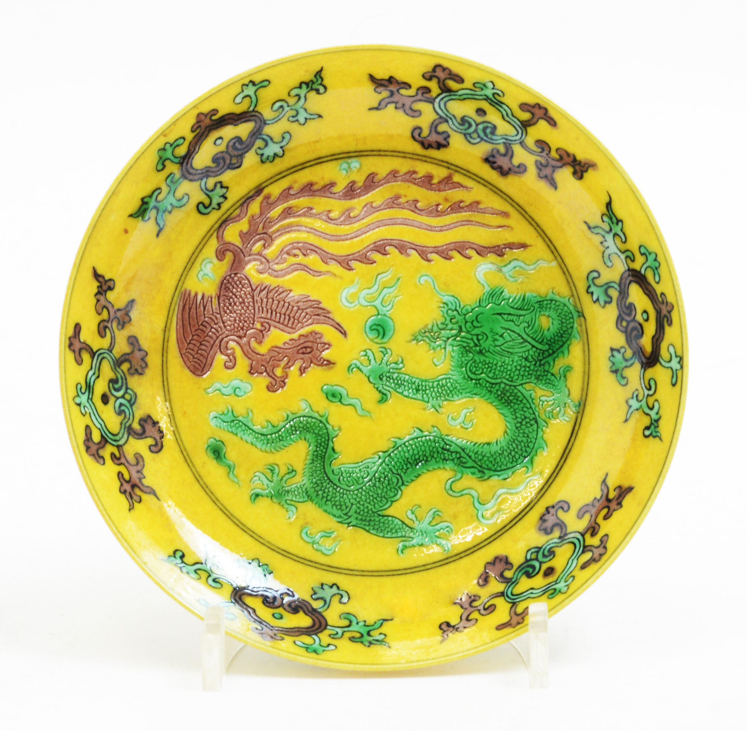 Chinese 'biscuit' saucer dish