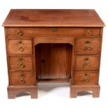 19th Century padauk kneehole desk