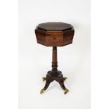 William IV Gillows mahogany teapoy