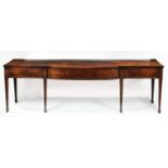 George III mahogany breakfront serving table