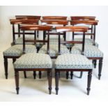 Set of eight Regency mahogany dining chairs