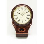 Lister & Sons, Newcastle upon Tyne - mahogany drop dial timepiece