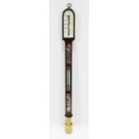 Victorian rosewood marine stick barometer by D. McGregor & Co