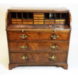 19th Century mahogany cylinder bureau