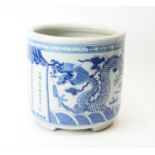 Chinese blue and white jardiniere