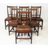 Set of six George III mahogany dining chairs