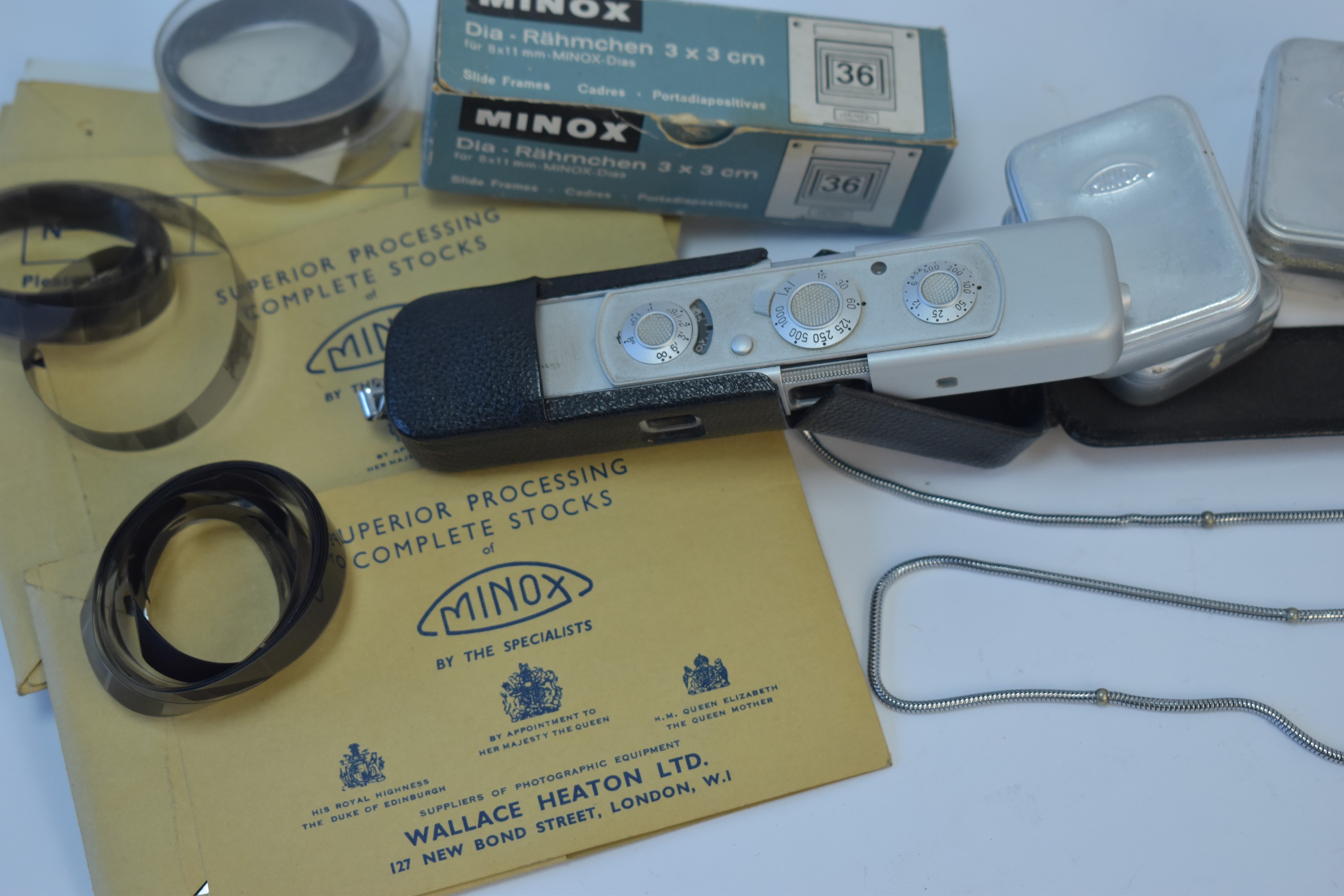 Minox C camera and accessories.