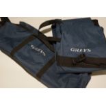 Greys shoulder bag; and matching fishing rod bag.