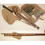 Hardy salmon fly rod; and miscellaneous fishing tackle.