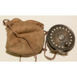 Hardy St. John reel and pouch.