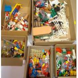 A collection of vintage Playmobil figures and accessories c.1982-93, including Riding School Horses,