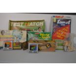 Vintage Football and Cricket boardgames, Topps football cards, etc,