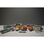 Assorted N Gauge locomotives and carriages by Roco, Mimitrix, Lima and others, Boxed and unboxed.(
