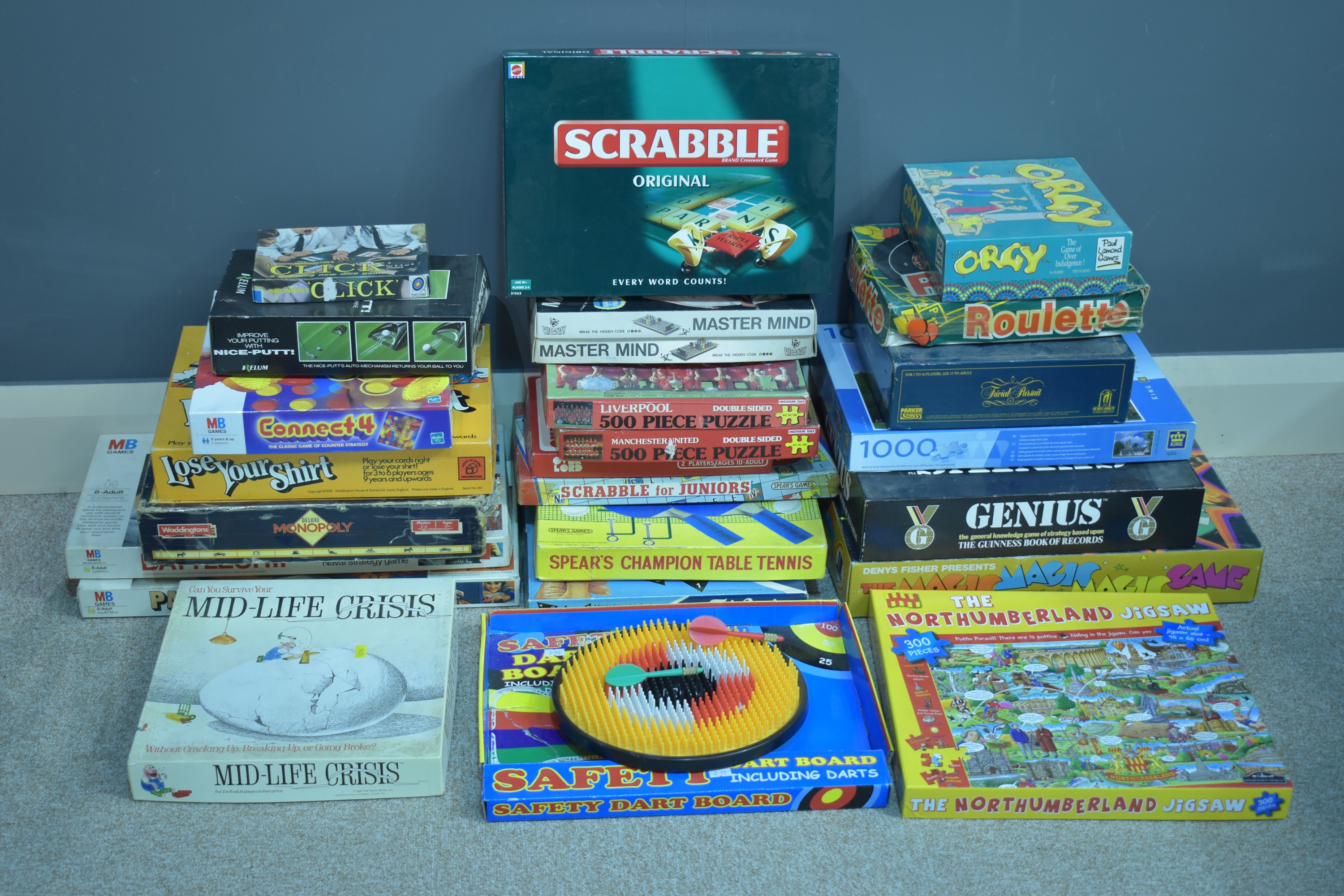 Assorted board games, Jigsaws etc c1970's.