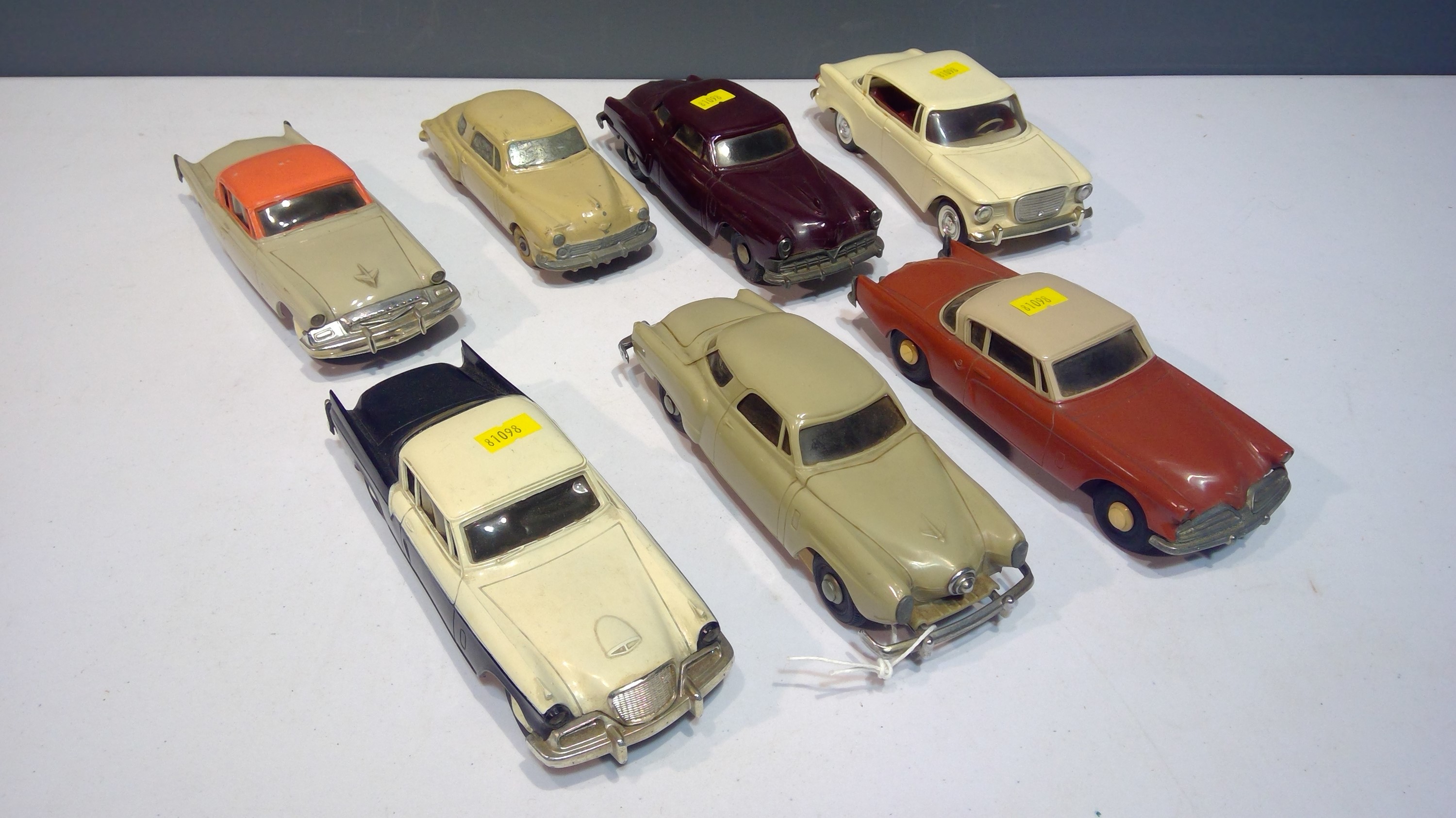 Seven car models by Johann, AMT and others.