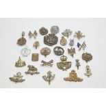 Collection of regimental cap badges