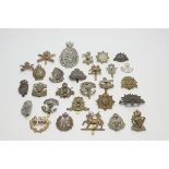 Collection of regimental cap badges