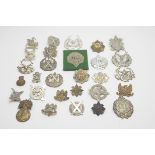 Collection of Scottish regimental cap badges