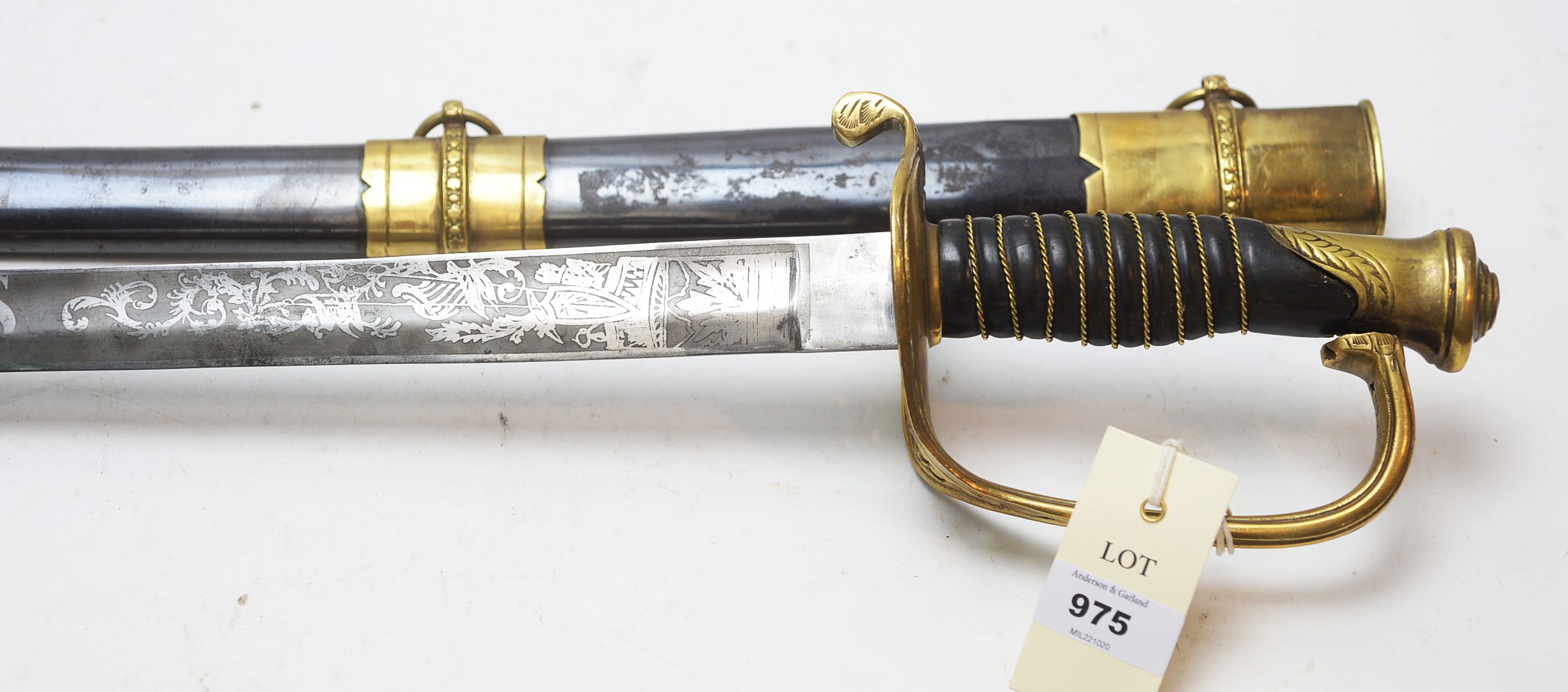 An American Civil War style Army Staff officer sword