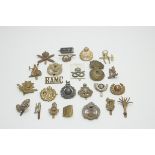 Collection of regimental cap badges