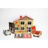 Lundby, Sweden: a two-storey modern Continental doll's house; doll's furniture and accessories.
