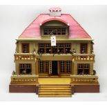 Moritz Gottstchalk, Marienberg, Germany: Model No. 6337 Red Roof doll's house,