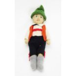 Steiff, Germany: a stuffed felt boy doll.