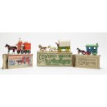 Modern Product covered wagon; Salco Series gypsy caravan, and a Debo Toys Milk Cart (3)
