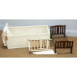 Four dolls cots/beds.