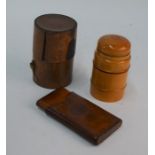 A leather cigar case and other items