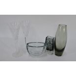 A pair of Waterford Crystal Millennium champagne flutes etc.