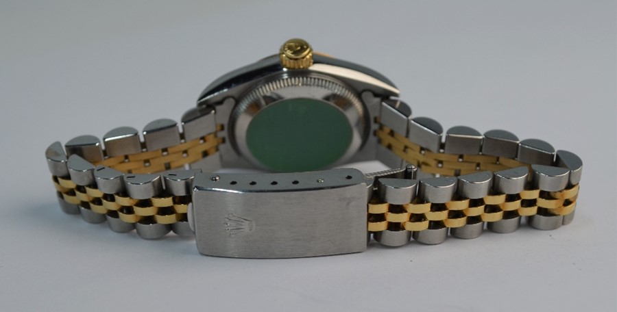 A lady's stainless steel and gilt Rolex Oyster Perpetual Superlative Chronometer wristwatch - Image 5 of 7