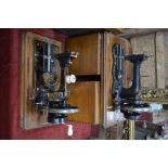 Two vintage sewing machines